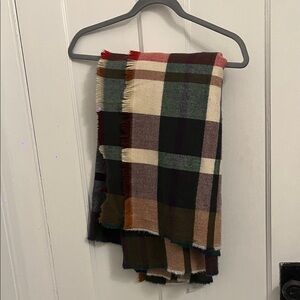 14th & Union Plaid Fringed Throw Blanket in Earth Tones